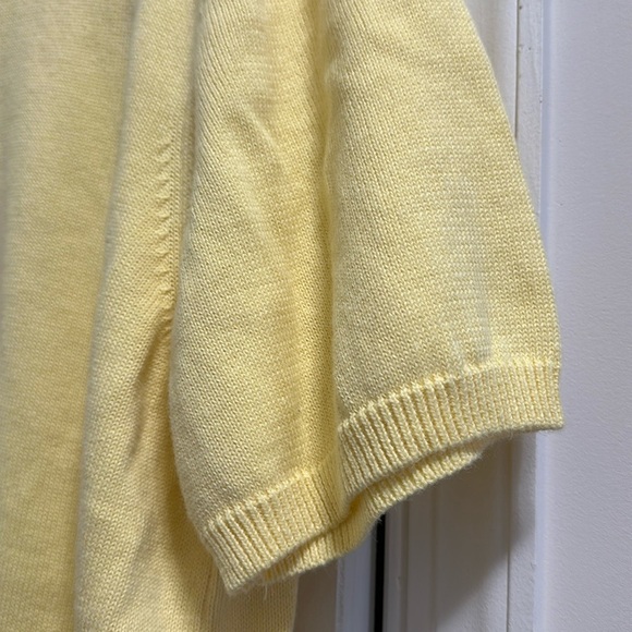Vintage Alfred Dunner Yellow Short Sleeve Knit Tropical Sweater Women’s Size XL - Picture 7 of 17